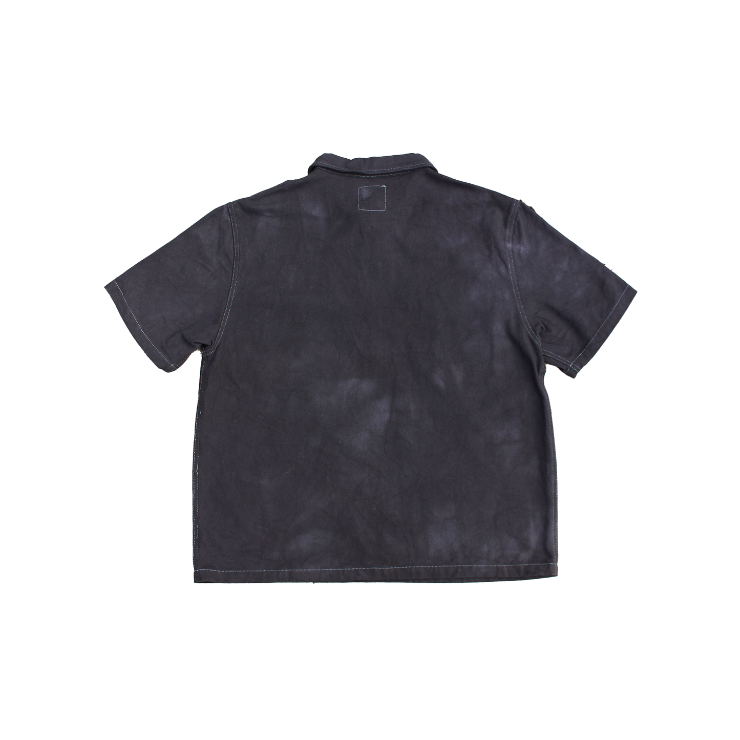 Uniform Half Zip Work Shirt Overdyed Black